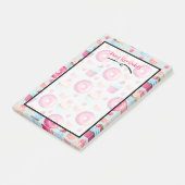 Zoete herinneringen donut macaron en cupcake patro post-it® notes (Schuin)