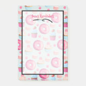 Zoete herinneringen donut macaron en cupcake patro post-it® notes (Voorkant)