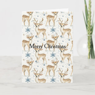 Zoete Hert Blauwe Kerstsneeuwvlokken Kaart