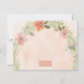 Zoete herten in bloemen notitiekaartje (Achterkant)