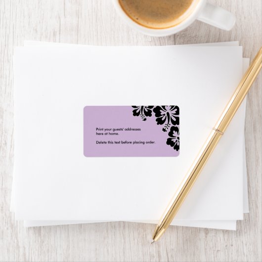 Zoete Hibiscus Bruiloft Aangepast Adreslabel Etiket (Insitu)