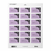 Zoete Hibiscus Bruiloft Aangepast Adreslabel Etiket (Full Sheet)