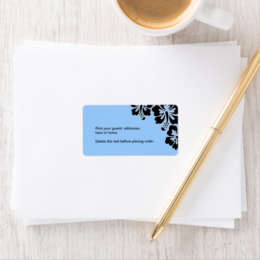 Zoete Hibiscus Bruiloft Aangepast Adreslabel Etiket (Insitu)