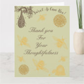 Zoete hoe je Baby shower kunt zijn Hartelijk dank Bedankkaart (Voorkant)