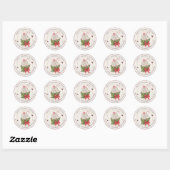 Zoete Holiday Cupcake Persoonlijk Ronde Sticker (Vel)