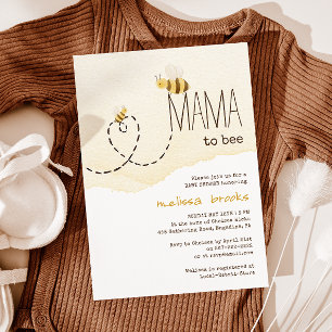 Zoete hommel mama om bijenbaby shower uitnodiging