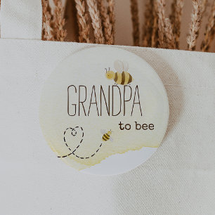 Zoete Hommeltje Baby Shower Opa Wordt Bij Knop Ronde Button 5,7 Cm