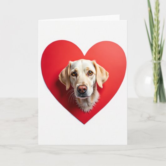 Zoete Hond Hart Kaart (Voorkant)