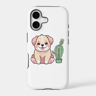 Zoete hond met cactus