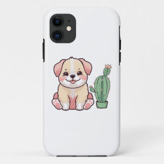 Zoete hond met cactus Case-Mate iPhone case