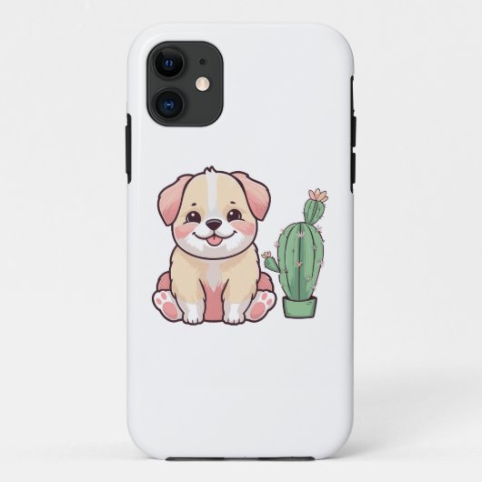 Zoete hond met cactus Case-Mate iPhone case (Achterkant)