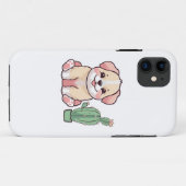 Zoete hond met cactus Case-Mate iPhone case (Achterkant (horizontaal))