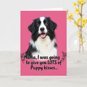Zoete Hond Moederdag Kaart (Gele Bloem)