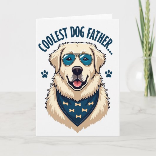 Zoete Hond Vader Glimlach Kaart (Voorkant)