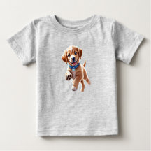 Zoete honden t-shirt voor baby 