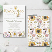 Zoete Honing Bij Baby Shower Uitnodiging