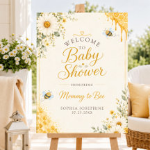 Zoete Honing Bij Baby Shower Welkomstbord