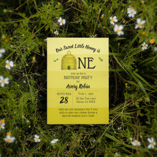 Zoete Honing is Eén Eerste Verjaardag Kaart