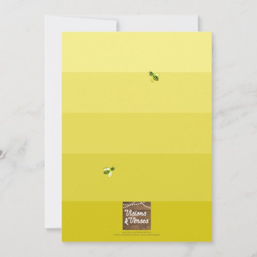 Zoete Honing is Eén Eerste Verjaardag Kaart (Achterkant)