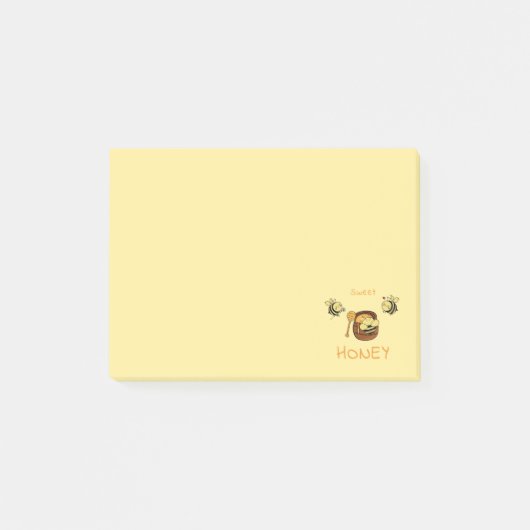 Zoete Honing Schattige Kleine Honingbij Post-It No Post-it® Notes (Voorkant)