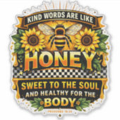 Zoete Honing | Spreuken 16:24 Sticker (Voorkant)