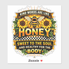 Zoete Honing | Spreuken 16:24 Sticker