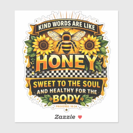 Zoete Honing | Spreuken 16:24 Sticker (Vel)