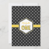 Zoete honingbij eerste verjaardag kaart (Achterkant)