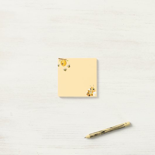 Zoete honingbij post-it® notes (Op bureau)