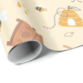 Zoete honingbijen cadeaupapier (Rol Hoek)