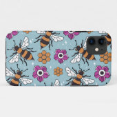 Zoete Honingbijen Patroon Case-Mate iPhone Case (Achterkant (horizontaal))