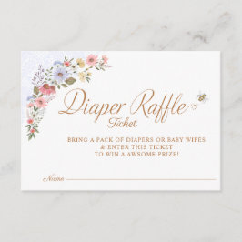 Zoete honingbijen Wildbloemen Luierspoelkaartje Informatiekaartje