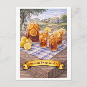 Zoete Iced Tea (Amerikaanse Voedsel Serie) Briefkaart