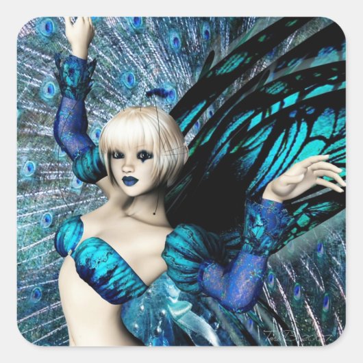 zoete ijdelheid vierkante sticker (Voorkant)