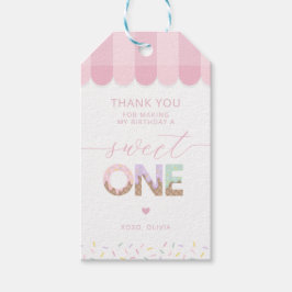 Zoete ijs geboortepartij cadeautag cadeaulabel