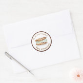 Zoete ijs-sandwich Gefeliciteerd met jullie 1-jari Ronde Sticker (Envelop)