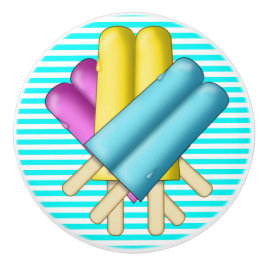 Zoete ijsblokkenlade trekt keramische knop