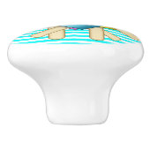 Zoete ijsblokkenlade trekt keramische knop (Zijkant)