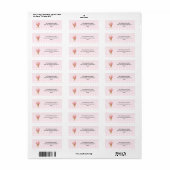 Zoete IJshoorn Roze Gingham Verjaardag Etiket (Full Sheet)