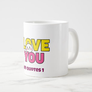 Zoete Ik Hou Van Jou Grafische Vormgeving voor Cad Grote Koffiekop