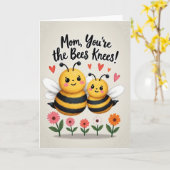 Zoete Insect Moeder Liefde Kaart (Gele Bloem)