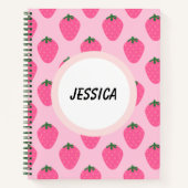 Zoete Inspiratie: Gepersonaliseerde Aardbei Notitieboek (Voorkant)