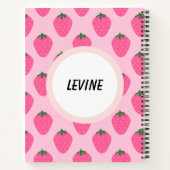 Zoete Inspiratie: Gepersonaliseerde Aardbei Notitieboek (Achterkant)