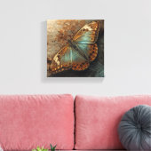 Zoete Iridiserende Vlinder Macro Goud Canvas Kunst (Insitu (Woonkamer))