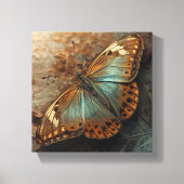 Zoete Iridiserende Vlinder Macro Goud Canvas Kunst (Voorkant)
