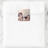 Zoete Italiaanse Engelen Renaissance Meesterwerk Vierkante Sticker (Tas)