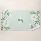 Zoete Jazmines Floral Monogram Strandlaken (Voorkant)