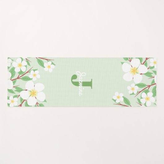 Zoete Jazmines Floral Monogram Yogamat (Voorkant (horizontaal))