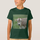 Zoete jersey koe in weiland t-shirt (Voorkant)