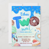 Zoete jongen donut uitnodiging (Voorkant)